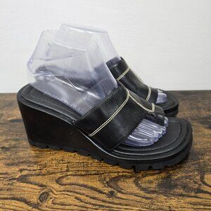 VTG Fashion Bug Wedge Sandals Size 8.5M Chunky Y2K 90s Bratz Grunge Goth